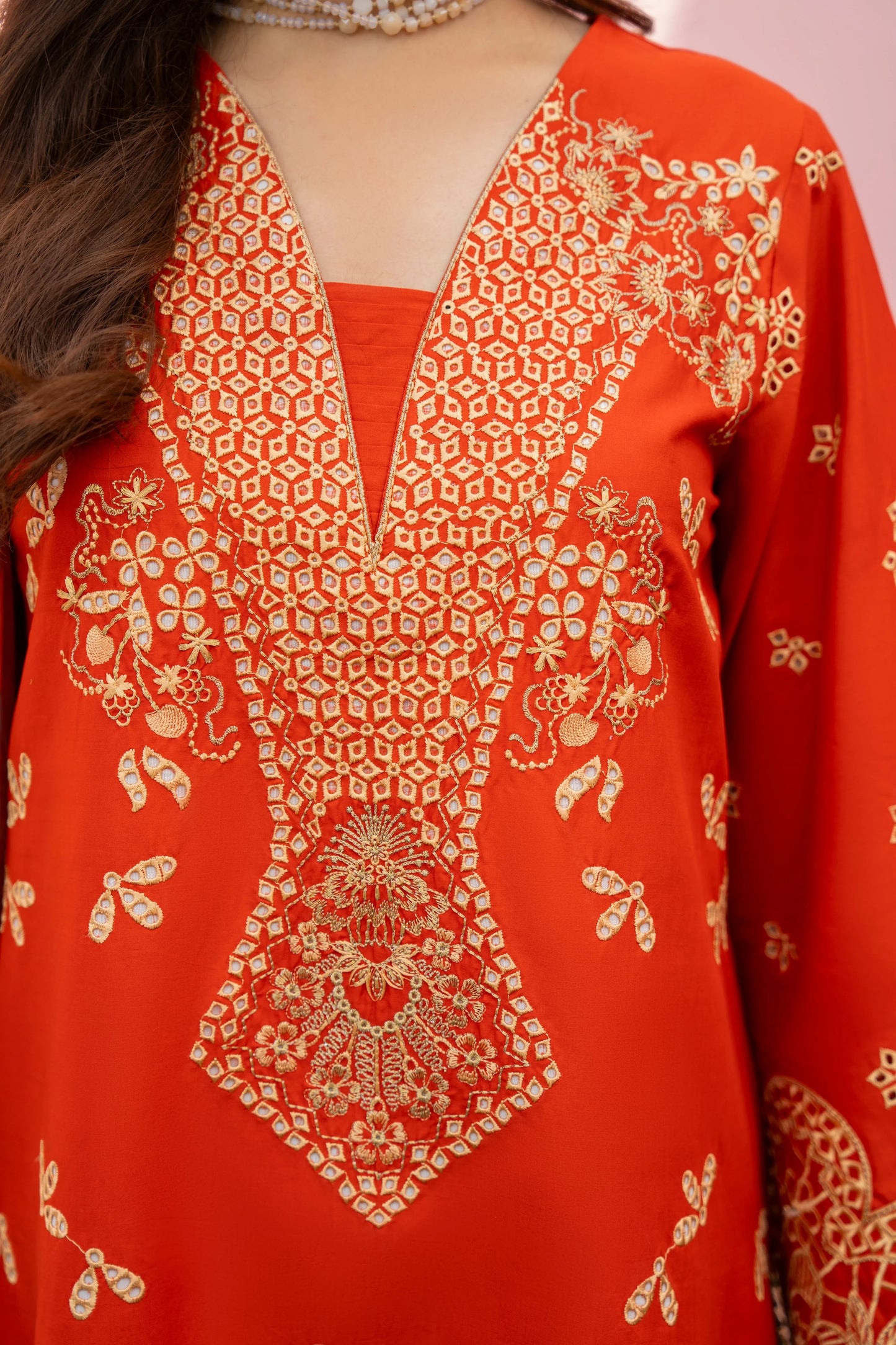 MIRAKHI - 3PC LAWN EMBROIDERED SHIRT WITH CHIFFON PRINTED DUPATTA AND TROUSER -WAC-M13