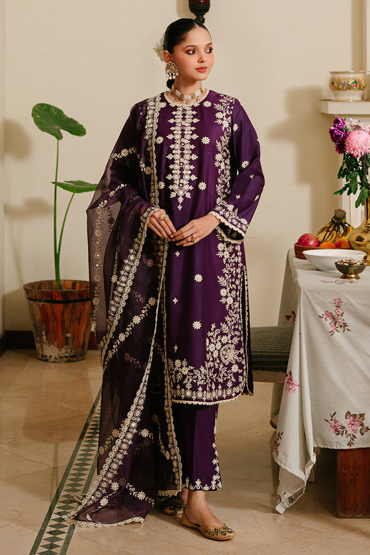 CROSS STITCH- 3PC LAWN EMBROIDERED SHIRT WITH ORGANZA EMBROIDERED DUPATTA-CROSS STITCH-1209