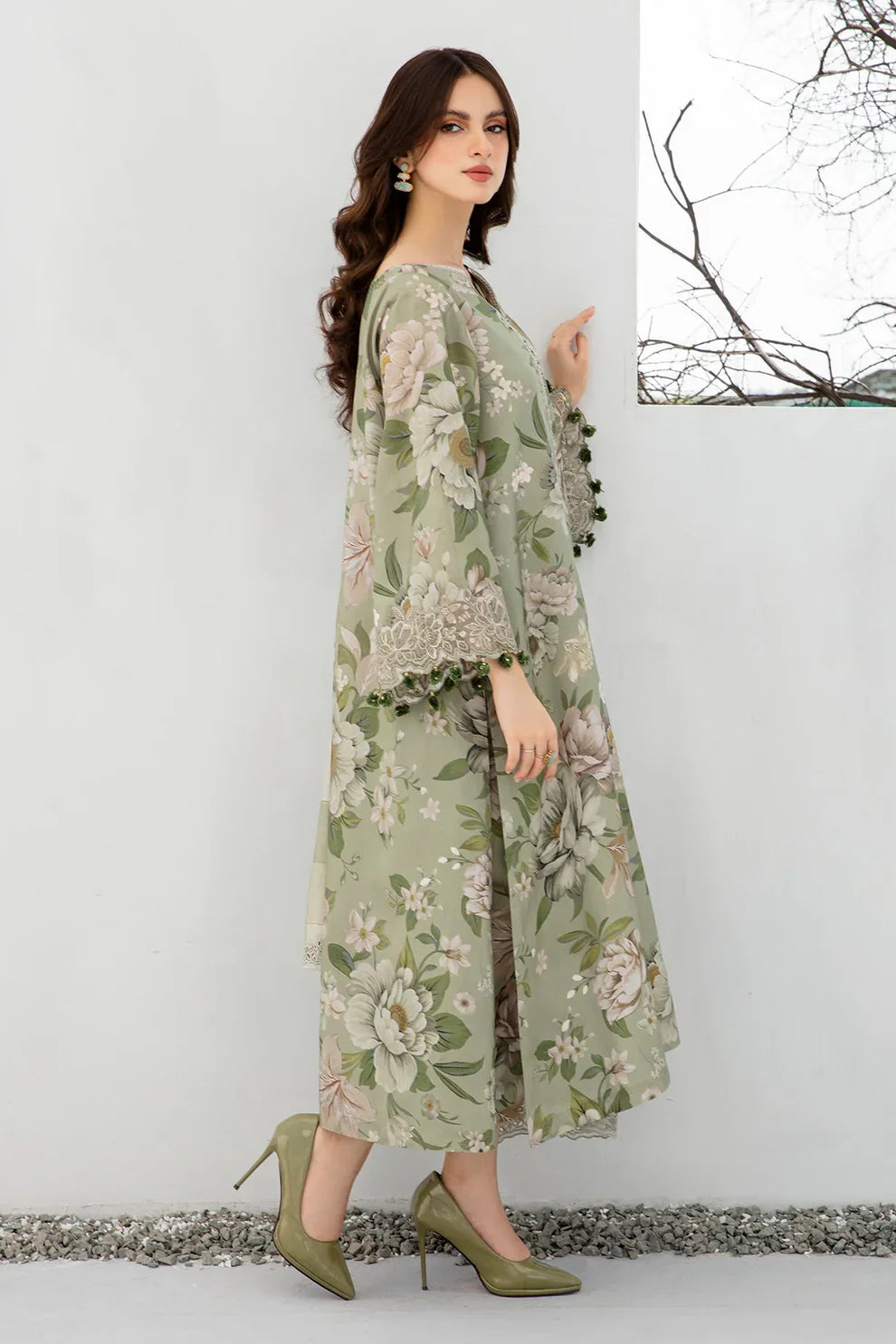 JAZMIN- 3PC KARANDI PRINTED SHIRT WITH KARANDI PRINTED DUAPTTA AND TROUSER -JAZMIN-1025