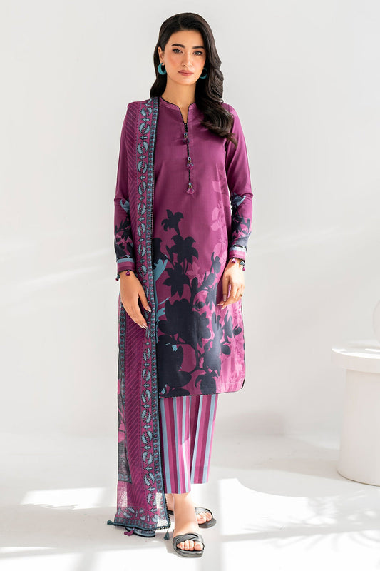 Jazmin-3pc Kranadi Print Shirt With Karandi Print Shawl And Trouser-WAC