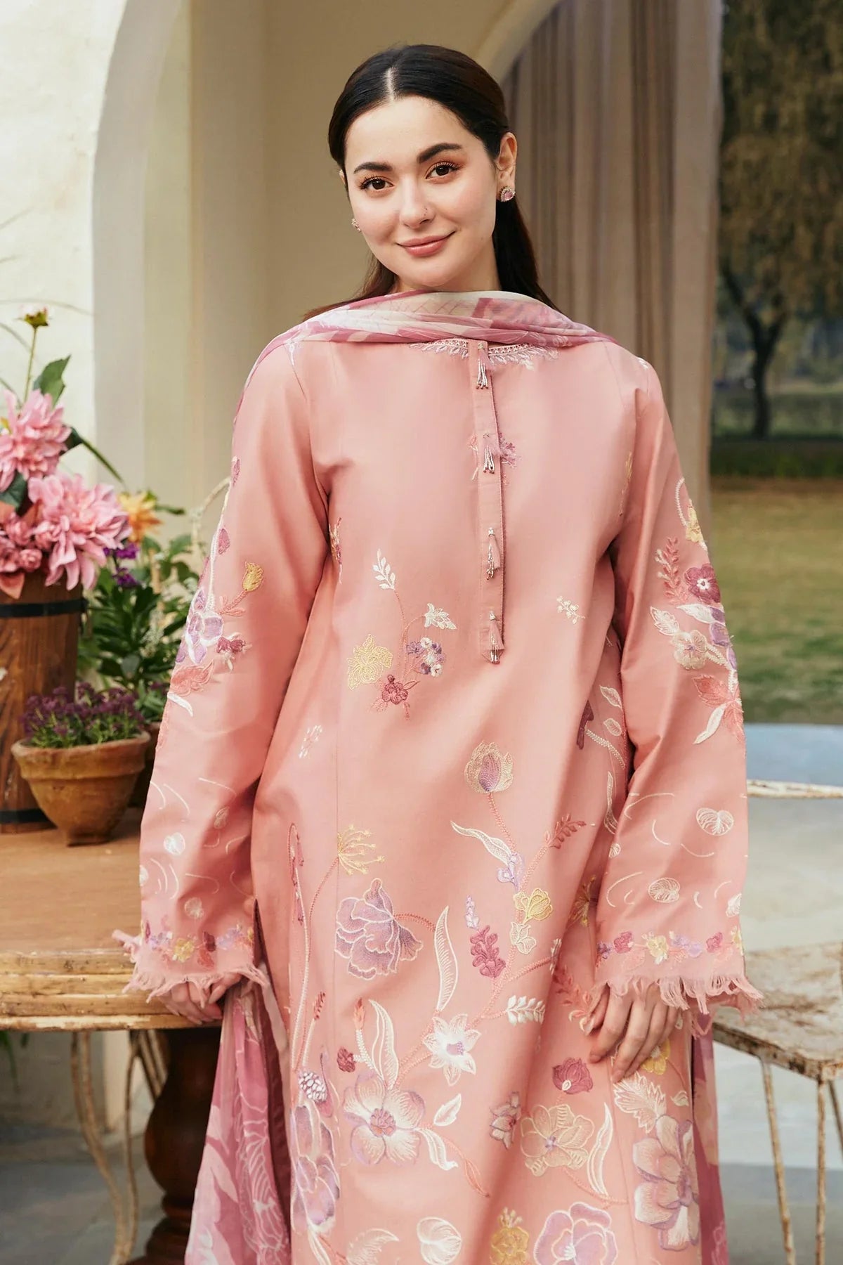 zahra shah jahan 3PC LAWN EMBROIDERED SHIRT WITH BAMBER DIAMOND PRINT DUPATTA-zahra shah jahan-1248