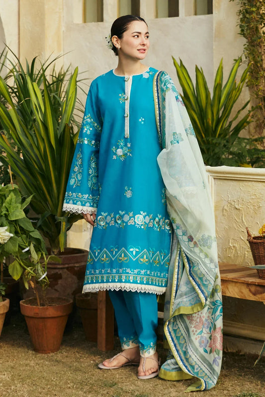 zahra shah jahan 3PC LAWN EMBROIDERED SHIRT WITH DIAMOND PRINT DUPATTA-zahra shah jahan-1259